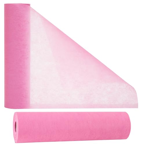 Simurq Vlies Tischläufer Modern | Tischband Tischdeko Geburtstag & Hochzeitsdeko Tisch Deko | Table Runner Tischläufer Rolle Einweg | Tischläufer Rosa (Rosa, 30 cm x 25 m) von Simurq