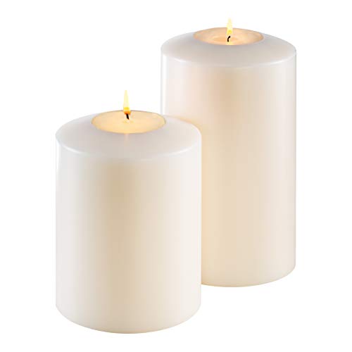 Sin! 2er Set Teelichthalter Classic warmweiß - ∅ 12cm - Höhen 15/20 cm, Dauerkerze mit Teelicht in Kerzenform - Teelichtkerze in Kerzenoptik - Kunststoffkerze mit Teelichteinsatz. Sin! 2er Set Teelichthalter Classic warmweiß - ∅ 12cm - Höhen 15/20 cm, Dauerkerze mit Teelicht in Kerzenform - Teelichtkerze in Kerzenoptik - Kunststoffkerze mit Teelichteinsatz. von Sin!