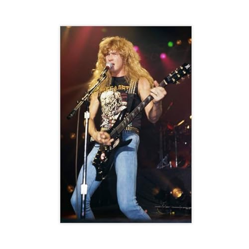 SinBii 80er Jahre Gitarrist Dave Mustaine Megadeth Poster (1) Leinwand Poster Wandkunst Dekor Druck Bild Gemälde für Wohnzimmer Schlafzimmer Dekoration ungerahmt 20 x 30 cm von SinBii