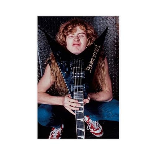 SinBii 80er Jahre Gitarrist Dave Mustaine Megadeth Poster (7) Leinwand Poster Wandkunst Dekor Druck Bild Gemälde für Wohnzimmer Schlafzimmer Dekoration ungerahmt 20 x 30 cm von SinBii