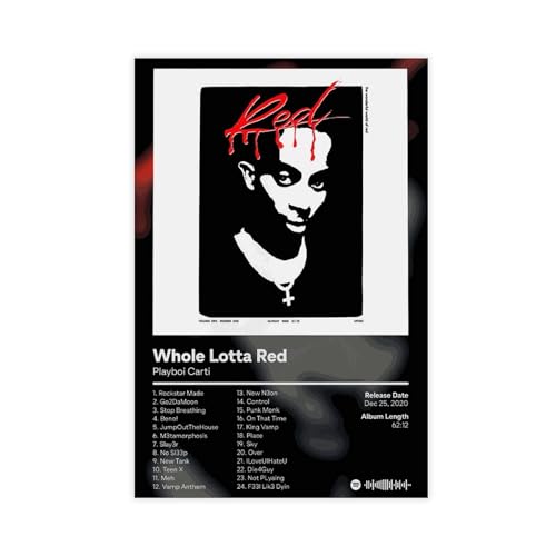 SinBii Whole Lotta Red Music Playboi Album Carti Cover Poster Leinwand Poster Wandkunst Dekor Druck Bild Gemälde für Wohnzimmer Schlafzimmer Dekoration ungerahmt 50 x 75 cm SinBii Whole Lotta Red Music Playboi Album Carti Cover Poster Leinwand Poster Wandkunst Dekor Druck Bild Gemälde für Wohnzimmer Schlafzimmer Dekoration ungerahmt 50 x 75 cm von SinBii