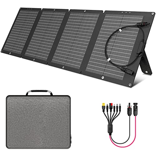 SinKeu Faltbares Solarpanel 120W,Monokristalline Solarmodul für G600 Tragbare Powerstation,Solarladegerät Leicht und wasserdicht für Balkon Wohnwagen Campingreisen und Outdoor Garten… von SinKeu