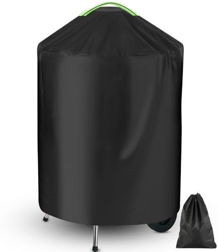 Grillabdeckung Wetterfest 600D,Reißfest,UV,Schutz vor Verblassen,Rost,Schimmel,Schutzhülle für Rundgrill,Oxford-Stoff grill abdeckung,Grill Abdeckhaube,Leicht zu reinigen und aufzubewahren（77*77*90cm） von SinLaw