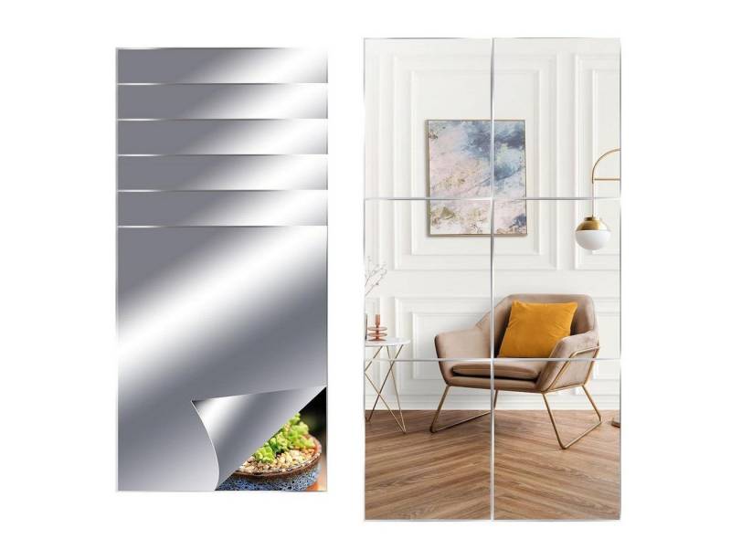 SinLaw 3D-Wandtattoo Selbstklebender Wandspiegel, weiche und klare Acrylspiegeloberfläche (6 St), 30*20cm von SinLaw