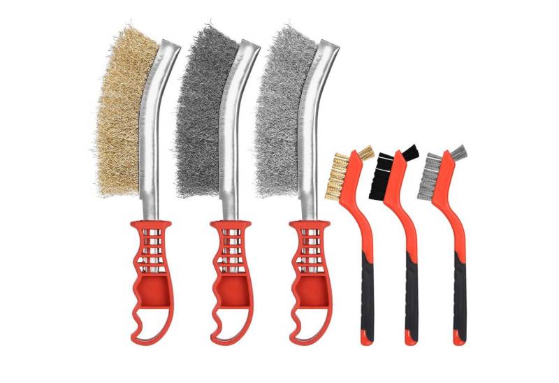 SinLaw Reinigungsbürsten-Set 6 Stück Drahtbürsten, Drahtbürstenset zum Reinigen, Entrosten, (1-tlg), Zum Reinigen des Grills, Entfernen von Rostflecken von SinLaw