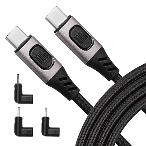 SinLoon 100 W USB-C-zu-USB-C-Schnellstromkabel, unterstützt bis zu 5 A 20 V mit DC3011-Umwandlungskopf, 5 V 9 V 12 V, kann die Leistung auf 65 W reduzieren (cable with DC 3011) von SinLoon