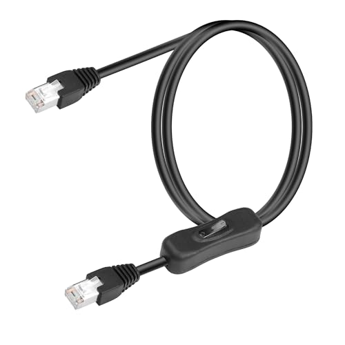 SinLoon Cat6-Ethernet-Kabel mit 304 Ein-/Ausschalter, RJ45-Stecker auf Stecker, Internet-Netzwerkkabel, Hochgeschwindigkeit, kompatibel mit PC, Laptop, Router, Switch von SinLoon