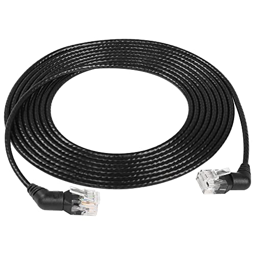 SinLoon Cat6a Ethernet-Kabel 360 ° rechtwinklig zu rechtwinklig Hochgeschwindigkeits-10-Gbit/s-LAN-Kabel für Router, Modem, PC, Switches, Hub, Laptop (3M) von SinLoon