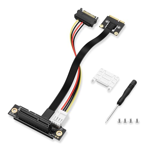 SinLoon Mini PCIE Wireless Netzwerkkarte auf PCIe X4 Verlängerungskabel Mini-PCI-Stecker auf PCI-E X4-Buchse Riser-Kabel 20 cm von SinLoon