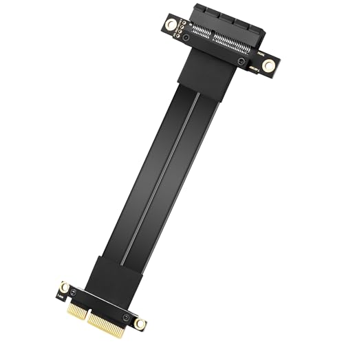SinLoon PCIe 3.0 X4 Verlängerungskabel, PCI-E 4X Stecker auf Buchse, Riser-Kabel, 20 cm (180 Grad) von SinLoon