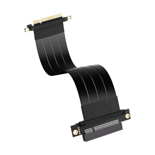SinLoon PCIe 3.0 X8 Verlängerungskabel, PCI-E 8X Stecker auf Buchse, Riser-Kabel, 25 cm (180 Grad M/F) von SinLoon