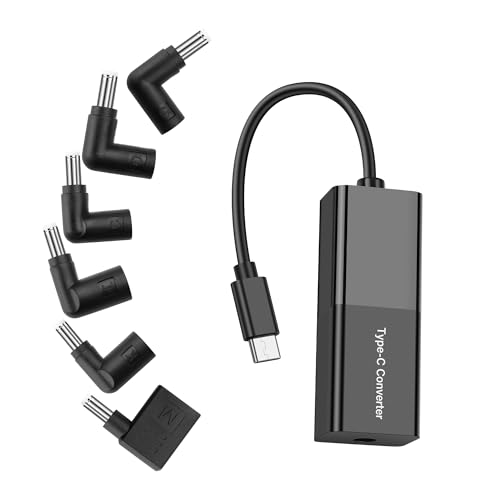 SinLoon PD 65 W DC auf USB C Kabel DC 5521 Buchse auf Typ C Stecker Stromladekabel mit DC 5525 7450 7909 4530 4017 quadratischen Konvertern unterstützen 5 V 9 V 12 V 15 V 20 V für Telefon, Tablet von SinLoon