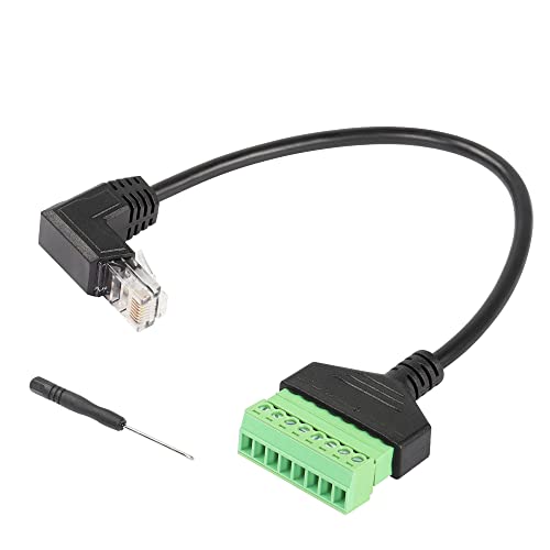 SinLoon RJ45-Schraubklemme, RJ45-Stecker auf 8-polige Schraubblockklemme, lötfreies Kabel für Cat5/6/7-Ethernet-Extender, AV-CCTV-Netzwerkadapter (UP) von SinLoon