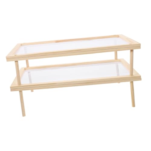 SinYor Wäscheständer Tragbare Trockner Holz Kleidung Trockengestell Holz Lebensmittel Holz Obst Hausgemachte Frische Spaghetti Ständer Trockner Lebensmittel Trocknen Mesh Gemüse Rack Pasta von SinYor