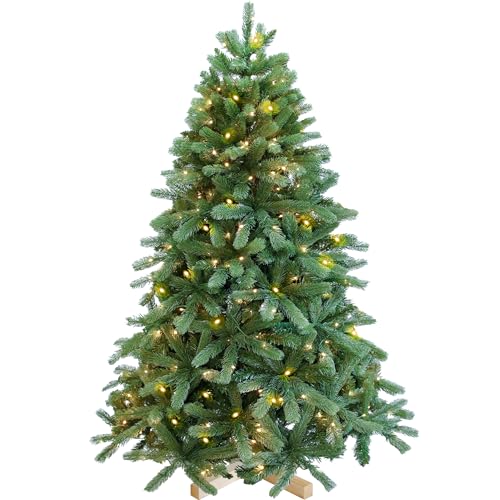 Künstlicher Weihnachtsbaum spritzguss 180cm mit Beleuchtung Kunst Christbaum Tannenbaum wie echt mit 1180 PE-PVC-Spitzen und Holzständer Lichterbaum LED 8 Lichtmodi Schnellaufbau mit Klappsystem Künstlicher Weihnachtsbaum spritzguss 180cm mit Beleuchtung Kunst Christbaum Tannenbaum wie echt mit 1180 PE-PVC-Spitzen und Holzständer Lichterbaum LED 8 Lichtmodi Schnellaufbau mit Klappsystem von Sinaopus