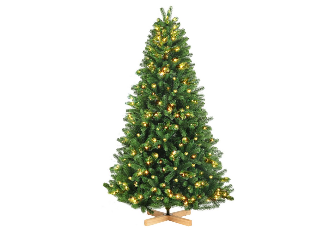 Sinaopus Künstlicher Weihnachtsbaum 180cm Weihnachtsbaum mit LED Beleuchtung, aus PE und PVC, Holzständer, Tannenbaum, Christbaum, für Weihnachten-Dekoration, leicht aufzubauen, 230 Lichter & 1350 Spitzen, realistisch dicht, Naturgetreu Sinaopus Künstlicher Weihnachtsbaum 180cm Weihnachtsbaum mit LED Beleuchtung, aus PE und PVC, Holzständer, Tannenbaum, Christbaum, für Weihnachten-Dekoration, leicht aufzubauen, 230 Lichter & 1350 Spitzen, realistisch dicht, Naturgetreu von Sinaopus