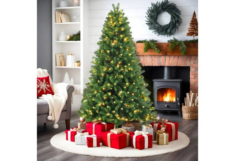 Sinaopus Künstlicher Weihnachtsbaum 235cm Künstlicher Tannenbaum, PVC+PE Material, stabiler Holzständer, Weihnachtsbaum mit LED Beleuchtung, Christbaum für Weihnachten-Dekoration, 430 warmgelben LEDs & 1750 Spitzen, einfach Aufbau, Wiederverwendbar Sinaopus Künstlicher Weihnachtsbaum 235cm Künstlicher Tannenbaum, PVC+PE Material, stabiler Holzständer, Weihnachtsbaum mit LED Beleuchtung, Christbaum für Weihnachten-Dekoration, 430 warmgelben LEDs & 1750 Spitzen, einfach Aufbau, Wiederverwendbar von Sinaopus