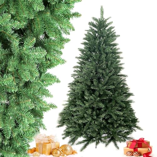 Sinaopus Künstlicher Weihnachtsbaum Tannenbaumweihnachtsbaum 100% neu PVC,180/210cm 1100/1400PE-PVCSpitzen schwer entflammbar und Metallständer, Kein Geruch mit Umweltverträgliche Materialien von Sinaopus