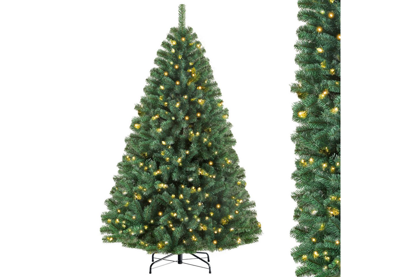 Sinaopus Künstlicher Weihnachtsbaum mit LED, 210cm, Künstlich Tannenbaum, Metallständer, Weihnachtsdeko, Weihnachtsbaum mit 1150 Spitzen, 280 Lichter, PVC-Zweigen, flammbeständig, naturgetreu, für Büro, Zuhause & Garten-Dekoration Sinaopus Künstlicher Weihnachtsbaum mit LED, 210cm, Künstlich Tannenbaum, Metallständer, Weihnachtsdeko, Weihnachtsbaum mit 1150 Spitzen, 280 Lichter, PVC-Zweigen, flammbeständig, naturgetreu, für Büro, Zuhause & Garten-Dekoration von Sinaopus