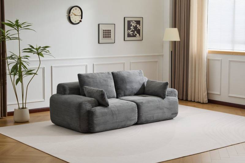 Sinaopus Sofa Sinaopus Sofa 1–2–3 Sitzer mit Schlaffunktion – modern & komfortabel, 2 Teile, Modulares Cord-Sofa mit Bettfunktion –flexibel und gemütlich von Sinaopus
