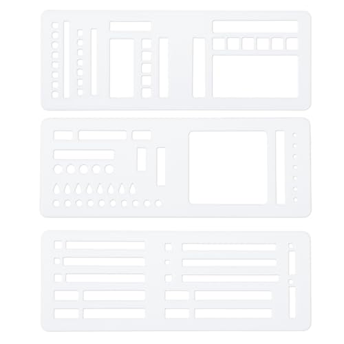 Sinbana 3 Stück Handgefertigte Flexible Aufzeichnungsvorlage, Planerschablone aus Kunststoff Wiederverwendbare Zeichen Checklistenvorlagen für Kalender Journaling Scrapbooking und Heimwerkerarbeiten von Sinbana