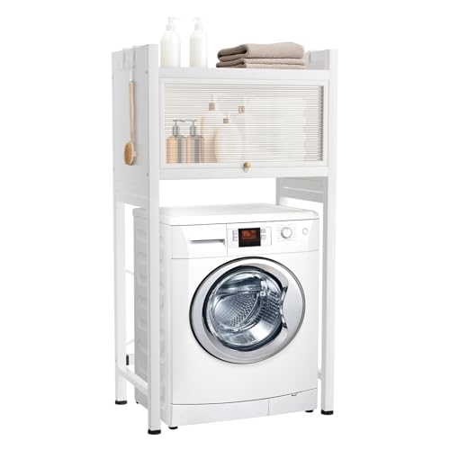 Sinbide 2-stöckiges Waschmaschinenregal mit Klapptür, Waschmaschinenschrank Überbauschrank, Toilettenschrank, Extrabreite Ablagefläche,wasserabweisend, verstärkter Carbonstahl 91x31x14 cm (weiß) Sinbide 2-stöckiges Waschmaschinenregal mit Klapptür, Waschmaschinenschrank Überbauschrank, Toilettenschrank, Extrabreite Ablagefläche,wasserabweisend, verstärkter Carbonstahl 91x31x14 cm (weiß) von Sinbide