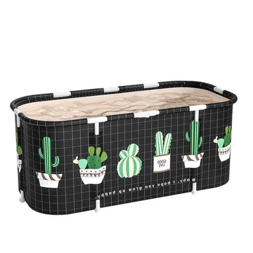 Sinbide Faltbare Badewanne, installieren und tragbare abnehmbare Badewanne, Geeignet für Erwachsene und Kinder，ideal für zu Hause Spa，vier Stile 115x60x50cm (LxBxH) (Schwarz) von Sinbide