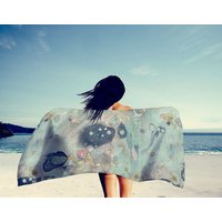 Abstrakte Kunst Handtuch Blau Abstrakte Handtücher Strand Schäbig Eitern Schicken Boho Bad Zubehör Bunte von SincerelyJoyStore