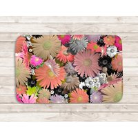 Bad Matte Bunte Fett Abstrakte Blumen-Design-Thema, Original, Funky Matte, Dekor, Boho Hippie Chic, Zubehör, Teppich von SincerelyJoyStore