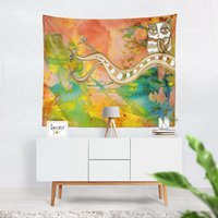 Boho Eule Wandteppich Eulen Wandteppiche Kunst Bunte Abstrakte Surreale Boho Eule Wandteppich Eulen Wandteppiche Kunst Bunte Abstrakte Surreale von SincerelyJoyStore