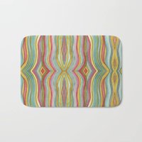 Bunte Regenbogen Gestreift Boho Bad Matte Abstrakte Mikrofaser Teppich Badezimmer Küche Volkskunst von SincerelyJoyStore
