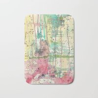 Gelbe Kunst Boho Bad Matte Abstrakte Mikrofaser Teppich Badezimmer Küche Volkskunst von SincerelyJoyStore