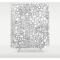 Grauer Duschvorhang Kunst Funky Modern Mod Badezimmer Accessoires Original Dusche Abstrakt Vorhang von SincerelyJoyStore