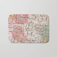 Lachen Liebe Live Bad Matte Rosa Abstrakte Teppich Einzigartige Dekor Schäbige Schicke Zubehör Volkskunst Inspirierend von SincerelyJoyStore