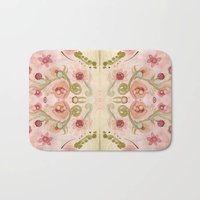 Rosa Floral Boho Bad Matte Abstrakte Mikrofaser Teppich Badezimmer Küche Volkskunst von SincerelyJoyStore