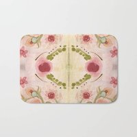 Rosa Floral Boho Bad Matte Abstrakte Mikrofaser Teppich Badezimmer Küche Volkskunst von SincerelyJoyStore