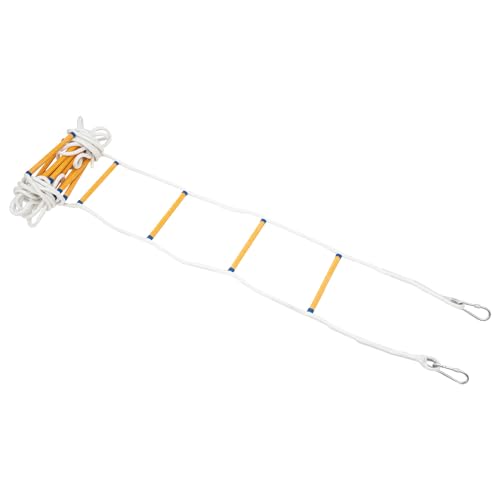 12M Feuerleiter mit 2 Karabiner Hängend Strickleiter Feuerfeste Rettungsleiter bis 200KG, Wiederverwendbar Feuerleitern für Dachböden/Fenstern/Balkonen von Sindipanda