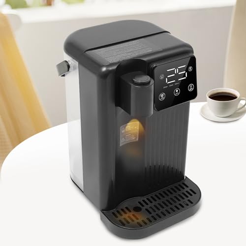 3L Heißwasser-Sofortspender 1700W Desktop Heißwasser Sofortspender, Desktop-Wasserspender mit LED-Anzeige, Touchscreen (Schwarz) von Sindipanda