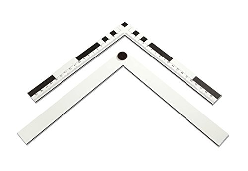 Sindutec® Fotomaßstab 20 cm Winkel 2er-Set Lineal Dibond Nordpfeil Maßstab von Sindutec
