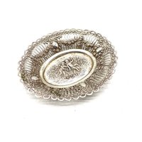Antik Barocke Massive Silber 800 Mini Schale Mit Cherubim Made in Germany, 30Er Jahre von SineLineaStudio17
