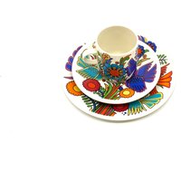 Modernes Christine Reuter Design Für Villeroy & Boch - Acapulco Kollektion Blaues Logo Erstauflage Tasse Made in Germany, 70Er Jahre von SineLineaStudio17