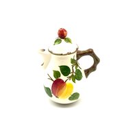 Vintage Villeroy & Boch "Ma Pomme Collection" Keramik Handbemalte Floral Teekanne, 40Er Jahre von SineLineaStudio17