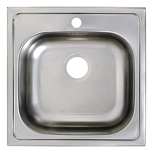 Edelstahl Küchenspüle Edelstahlspüle Einbauspüle 1 Becken 50x50 cm Eckige Spüle von Boppon