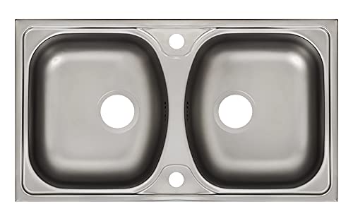 Edelstahl Küchenspüle Edelstahlspüle Einbauspüle 44x78 cm 2 Becken Eckige Spüle Edelstahl Küchenspüle Edelstahlspüle Einbauspüle 44x78 cm 2 Becken Eckige Spüle von Sinec
