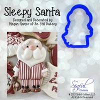 Sleepy Santa - Weihnachtskeksschneider/Fondant Cutter Tonschneider von SinfulCutters