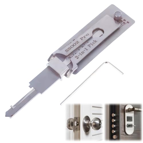Mas/TER Schlüssel-Decoder, Dietrich-Werkzeug, 2-in-1 Dietrich-Set, Dietrich-Set für Anfänger, Dietrich-Decoder für Auto, Dietrich-Set, 2-in-1-Decoder und Pick-Werkzeuge (SS002 Pro) von SingHao
