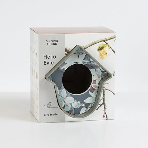 Singing Friend Evie Feeder 100% Recycled Anthrazit Blau - 12,5x13,5x15cm von Singing Friend