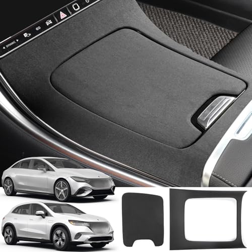 Singkin Mittelkonsole Verkleidung Leder Flockung Aufkleber Konsolenabdeckung, Innendekorations-Abdeckung Set für Mercedes Benz EQE-Klasse 350+ 350 500 2022 2023 2024 Innenzubehör(Flocking) von Singkin