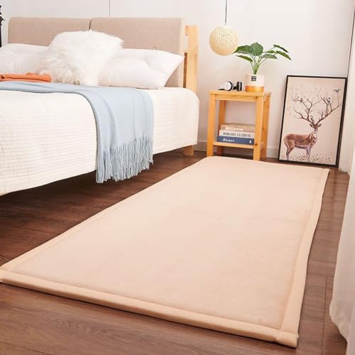 Single tree forest Tatami Teppiche, korallen Samtmatte, Kinder Krabbeldecke Weiche, Teppich Kinderzimmer Mädchen Jungs -Beige-60 * 150 von Single tree forest
