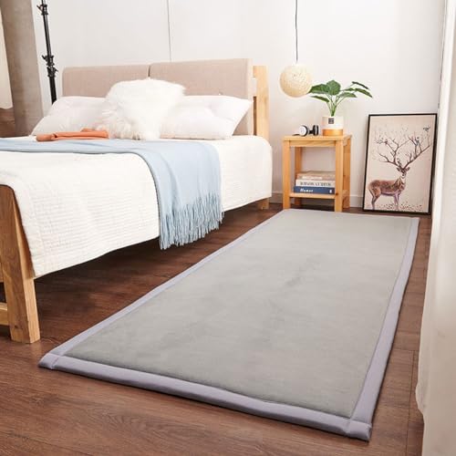 Single tree forest Tatami Teppiche, korallen Samtmatte, Kinder Krabbeldecke Weiche, Teppich Kinderzimmer Mädchen Jungs -Silver Gray-60 * 120cm von Single tree forest